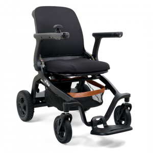 Image of the Quickie Q50 R Carbon Folding Power Wheelchair - Lightweight, compact, and maneuverable electric wheelchair with a carbon fiber frame for easy travel and everyday use.