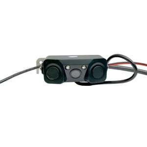 Image of the camera on the AWARE Rear-View Camera System - Safety device for power wheelchairs and scooters, featuring a wide-angle camera, radar, and display to enhance visibility and prevent collisions.