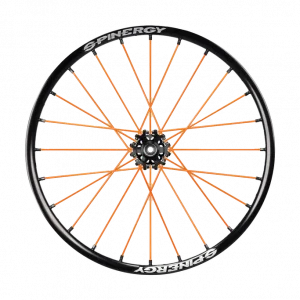 Image of orange Spinergy XSLX Wheels - High-Performance Wheelchair Wheels for Speed and Efficiency