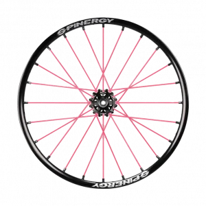Image of pink Spinergy XSLX Wheels - High-Performance Wheelchair Wheels for Speed and Efficiency