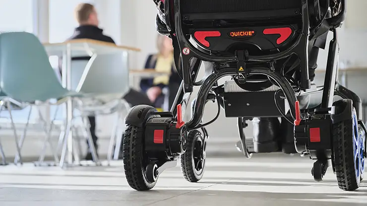 Back image of the Quickie® Q50 R Carbon - Ultra-lightweight, folding power wheelchair for travel and everyday use.