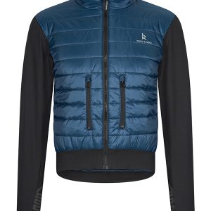 Frontal image of the blue Kinetic-Source 3:1 Magnetic Jacket - Supportive jacket featuring a 3:1 closure system with magnets for easy on-and-off access, designed for individuals with limited mobility.