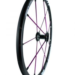Schwable purple Dino Wheels by Round Betty - High-Performance Wheelchair Wheels for a Smooth and Responsive Ride