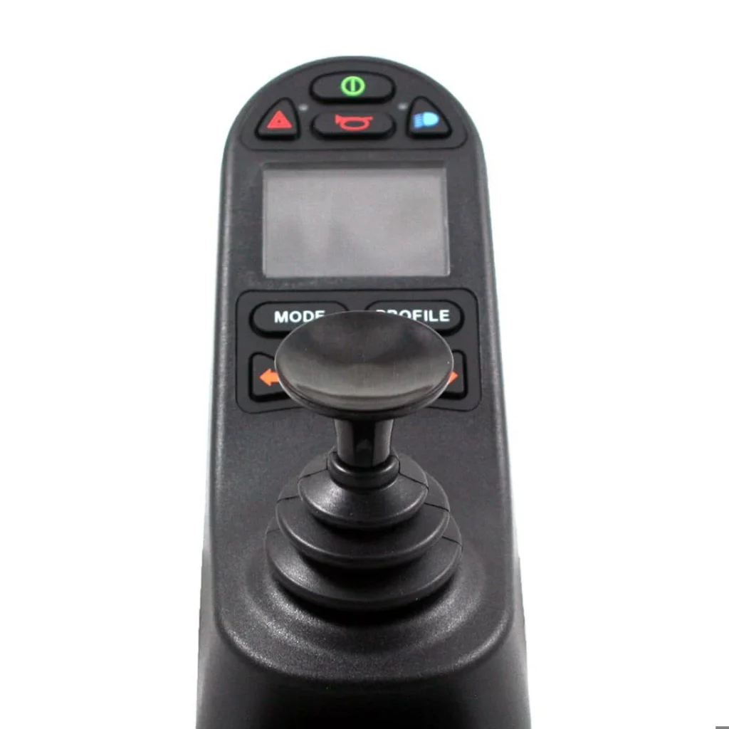 Complete image of the Permobil Joystick Handles - Chin Up with a slight concave surface.
