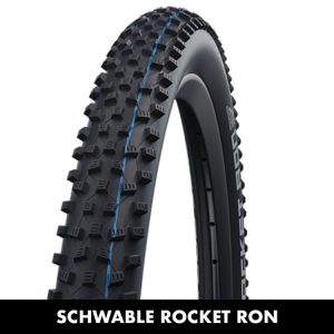 Close up of the Schwable Rocket Ron CST Dino Jet Wheelchair Wheel - High-Performance All-Terrain Wheels for Off-Road Adventures.