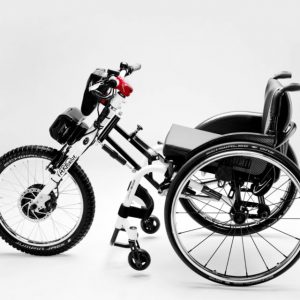 Left side image of the black Praschberger Vario Drive power assist. Effortless Assistance for Everyday Mobility Needs
