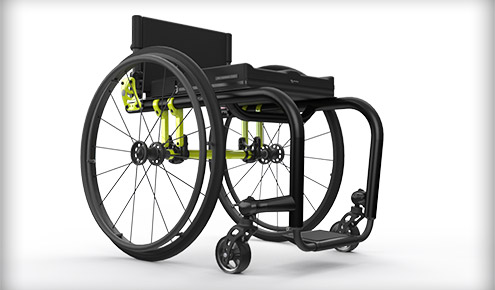 Image of the Ki Mobility Rogue 2 Lightweight Wheelchair - Durable, maneuverable wheelchair with a rigid frame for active users, featuring adjustable seating and customizable options.