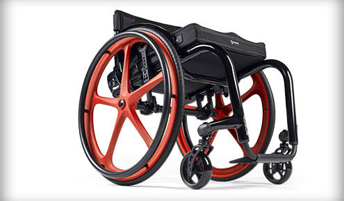 Image of the Ki Mobility Rogue 2 Lightweight Wheelchair - Durable, maneuverable wheelchair with a rigid frame for active users, featuring adjustable seating and customizable options.