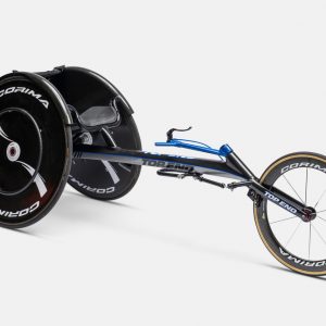 Side view of the Top End Eliminator NRG Wheelchair - Lightweight, high-performance manual wheelchair with a rigid frame, designed for speed, agility, and maximum maneuverability.