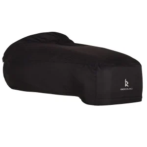 Image of the black Kinetic Balance Raindek - Waterproof leg cover for wheelchair users, providing protection from rain and wind while maintaining comfort and mobility.