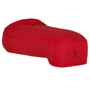 Image of the red Kinetic Balance Raindek - Waterproof leg cover for wheelchair users, providing protection from rain and wind while maintaining comfort and mobility.