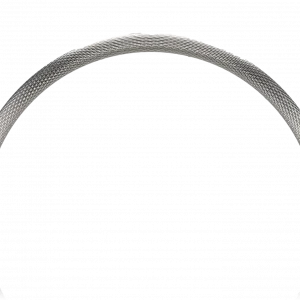 Close up of the TC MAX Stainless Steel Wheelchair Handrim - Ergonomic handrims designed to reduce hand and wrist strain, featuring a wider surface area and oval shape for improved grip and pushing efficiency.