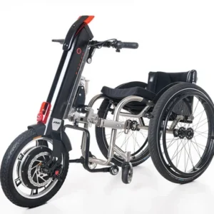 Front view image of the Sirocco 2.0 Adventurer Power Assist - Compact, maneuverable wheelchair designed for outdoor adventures.