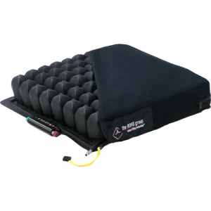 Image of the ROHO QUADTRO SELECT LOW PROFILE Wheelchair Cushion - Lightweight, inflatable wheelchair cushion designed for pressure redistribution and comfort, featuring a low-profile design for increased mobility.