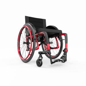 Image of the Veloce Folding Wheelchair - Lightweight, portable wheelchair with a folding frame for easy transportation and storage, designed for active individuals.