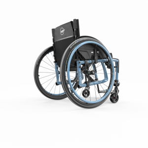 Image of the Veloce Folding Wheelchair - Lightweight, portable wheelchair with a folding frame for easy transportation and storage, designed for active individuals.